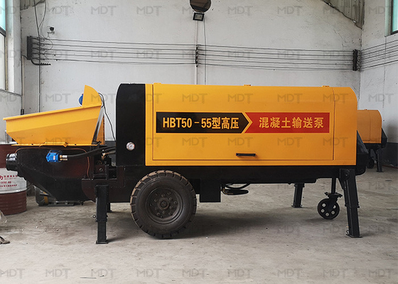 MDT-50 55KW Taşınabilir Beton Mikser Makinesi Küçük Boy Sarı Renk