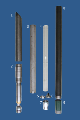 92mm Çap 3.5 İnç Denison Çekirdek Namlu Beton Çekirdek Namlu