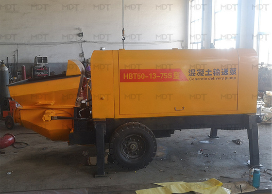 MDT-50 55KW Taşınabilir Beton Mikser Makinesi Küçük Boy Sarı Renk