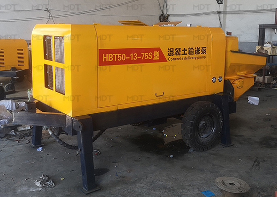 MDT-50 55KW Taşınabilir Beton Mikser Makinesi Küçük Boy Sarı Renk