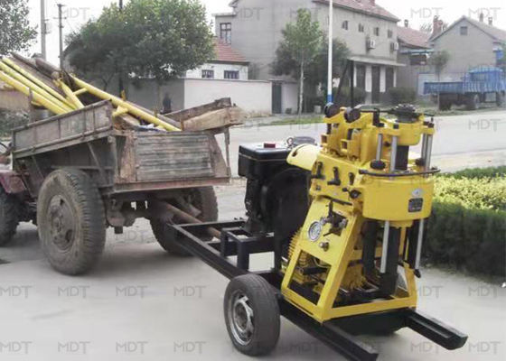 Su Kuyusu için Taşınabilir Dizel Jeolojik Çekirdek Mili Sondaj Rig 200m Derin