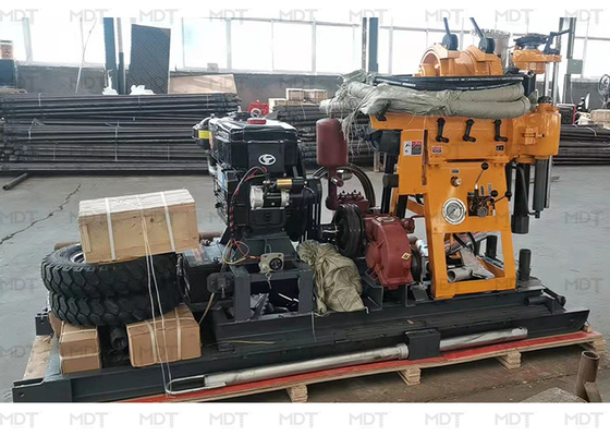 Su Kuyusu için Taşınabilir Dizel Jeolojik Çekirdek Mili Sondaj Rig 200m Derin