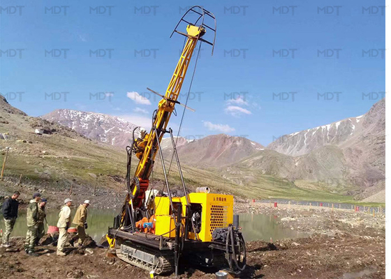 Hidrolik Yüzey Keşif Çekirdek Sondaj Rig Tekerlek Tipi