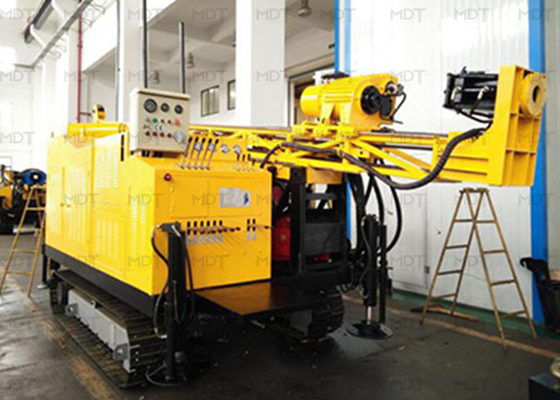 74kw Çok İşlevli Taşınabilir Kuyu Sondaj Makinesi Tekerlek Tipi